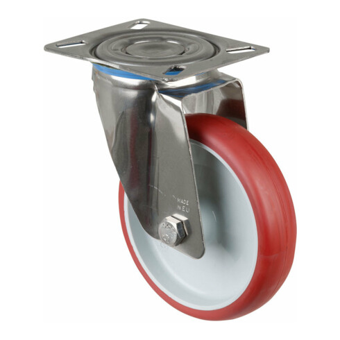 BS Rollen Roulette pivotante, diamètre 150 mm H100.B26 200 kg acier inoxydable