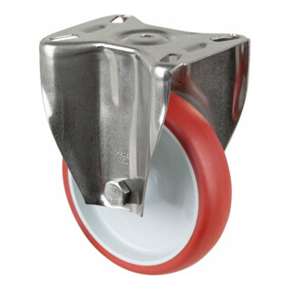BS Rollen Roulette pivotante, diamètre 150 mm H110.L26 200 kg acier inoxydable