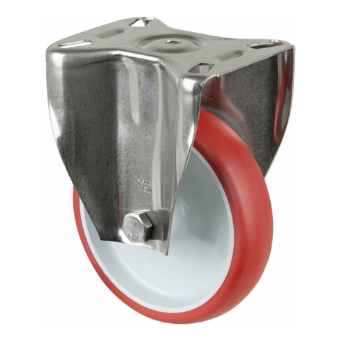 BS Rollen Roulette pivotante, diamètre 150 mm H110.L26 200 kg acier inoxydable