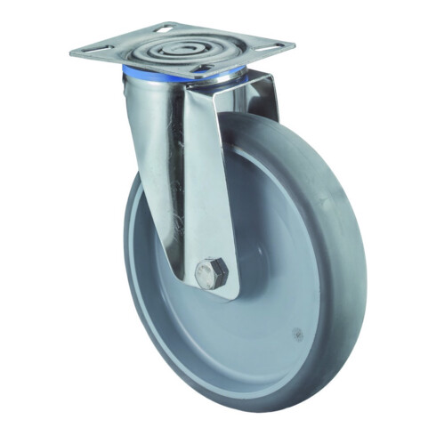 BS Rollen Roulette pivotante, diamètre 200 mm H100.L43 200 kg acier inoxydable