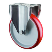 BS Rollen Roulette pivotante, diamètre 200 mm H110.I26 200 kg Acier inoxydable