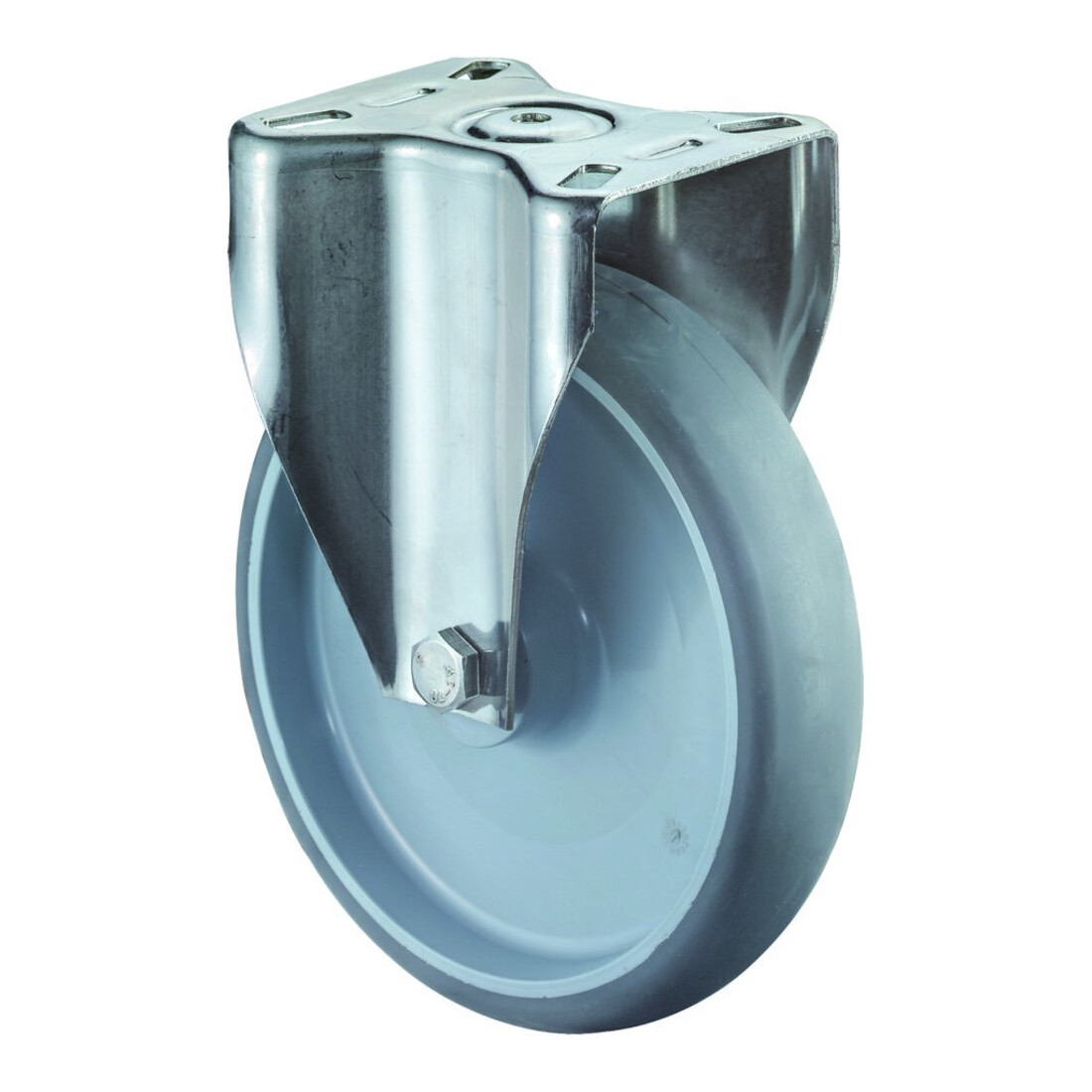 BS Rollen Roulette pivotante, diamètre 200 mm H110.L43 200 kg acier inoxydable