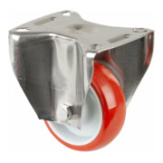 BS Rollen Roulette pivotante, diamètre 80 mm H110.L26 100 kg acier inoxydable