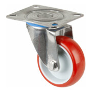 BS Rollen Roulette pivotante, diamètre 80mm H100.L26 100kg acier inoxydable