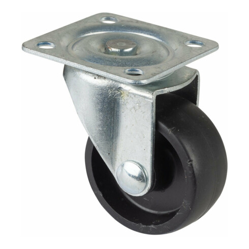 BS Rollen Roulette pivotante F25, avec plaque, diamètre 38, L 18 mm, 25 kg plastique