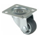 BS Rollen Roulette pivotante F26, avec plaque, diamètre 25, L 13mm 15kg, caoutchouc-1