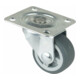 BS Rollen Roulette pivotante F26, avec plaque, diamètre 30, L 14mm 20kg, caoutchouc-1