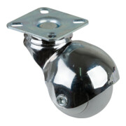 BS Rollen Roulette pivotante F60 avec plaque, Ø 50 L 50mm, 30kg caoutchouc-1