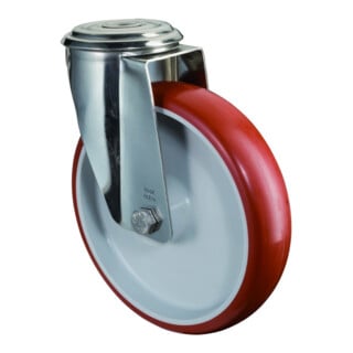 BS Rollen Roulette pivotante H101.B26 Roue Ø 200 mm 200 kg Acier inoxydable