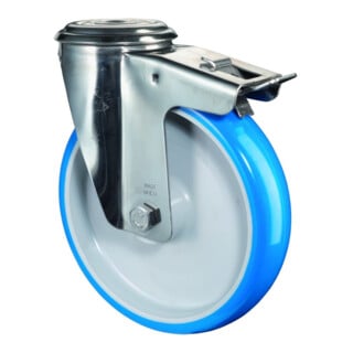 BS Rollen Roulette pivotante H121.B32 avec frein total Ø 200 mm 200 kg acier inoxydable