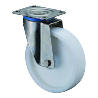BS Rollen Roulette pivotante HS100.B14, avec plaque, diamètre 200, L 50mm, 700kg, plastique