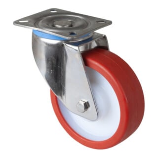 BS Rollen Roulette pivotante HS100.B27 Roue Ø 125 mm 300 kg Inox