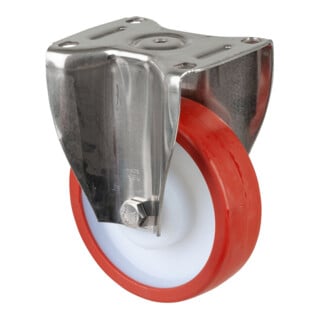BS Rollen Roulette pivotante HS110.B28 Ø 150 mm I 45 mm 600 kg rouge avec plaque de fixation