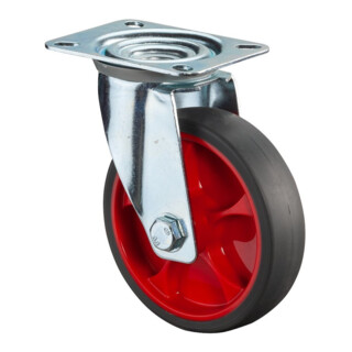 BS Rollen Roulette pivotante L400.B44.03 Roue Ø 125 mm 120 kg Acier galvanisé
