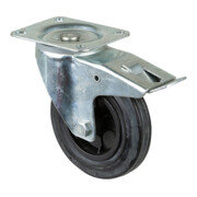 BS Rollen Roulette pivotante L420.B40 avec frein total Roue D 160mm 135kg, acier zingué-1