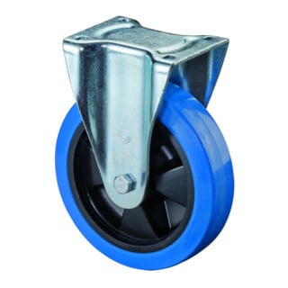BS Rollen Roulette pivotante L610.B61 Ø 200 mm I 50 mm 400 kg bleu avec plaque de fixation