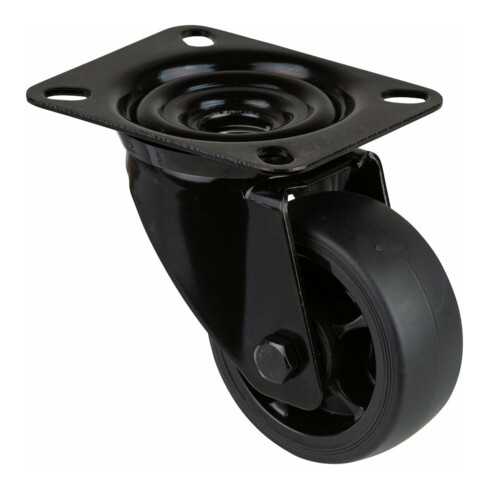 BS Rollen Roulette pivotante L800.B44.081.06 avec plaque, Ø 80 L 32mm, 100kg TPR