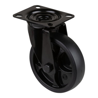 BS Rollen Roulette pivotante L800.B44.126.06 avec plaque, Ø 100 L 32mm, 120kg TPR