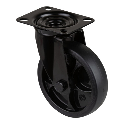 BS Rollen Roulette pivotante L800.B44.126.06 avec plaque, Ø 100 L 32mm, 120kg TPR