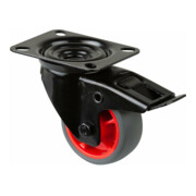 BS Rollen Roulette pivotante L820.B44.081.03 avec plaque, Ø 80 L 32mm, 100kg TPR