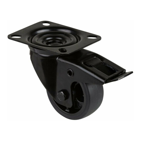 BS Rollen Roulette pivotante L820.B44.081.06 avec plaque, Ø 80 L 32mm, 100kg TPR