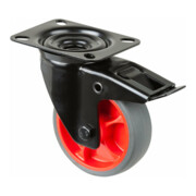 BS Rollen Roulette pivotante L820.B44.101.03 avec plaque, Ø 100, L 32mm 110kg, TPR