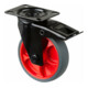 BS Rollen Roulette pivotante L820.B44.126.03 avec plaque, Ø 125 L 32mm, 120kg TPR-1