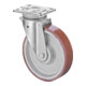 BS Rollen Roulette pivotante N100.C10, avec plaque, diamètre 200, L 50mm 600kg, fonte-polyuréthane-1