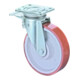 BS Rollen Roulette pivotante N120.C10, charge totale, avec plaque, Ø 200, L 50 mm-1