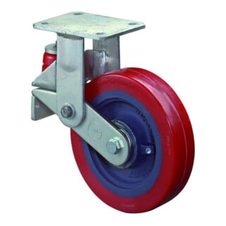 BS Rollen Roulette pivotante T110.C11 Ø 200 mm I 50 mm 600 kg rouge avec plaque de fixation