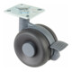 BS Rollen Roulettes doubles F361 avec frein Roue Ø 60mm Plastique-1