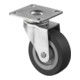 Bs Rollen Ruota girevole Ø50mm, capacità 40kg, con pannello in gomma, grigio-1