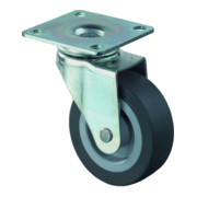 Bs Rollen Ruota girevole Ø50mm, capacità 40kg, con pannello in gomma, grigio