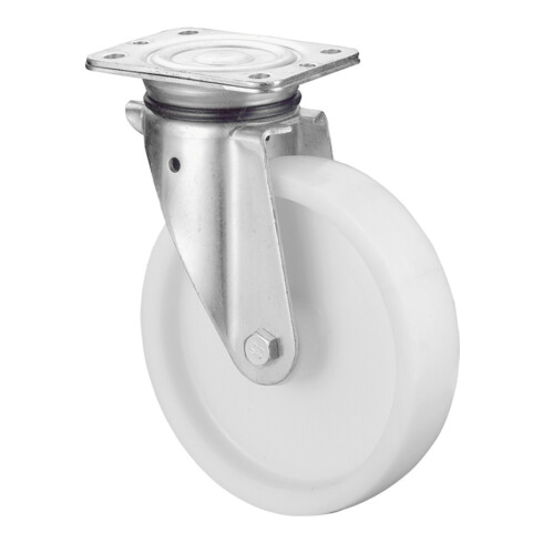 Bs Rollen Ruota girevole carichi pesanti Ø200mm, portata 600kg, piastra in plastica L=138xl=110mm