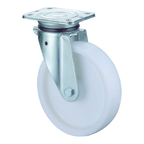 Bs Rollen Ruota girevole carichi pesanti Ø200mm, portata 600kg, piastra in plastica L=138xl=110mm