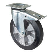 BS Rollen Schwerlastrolle L620.B80.250 Lenkrolle mit Totalfeststeller, Raddurchmesser 250 mm,