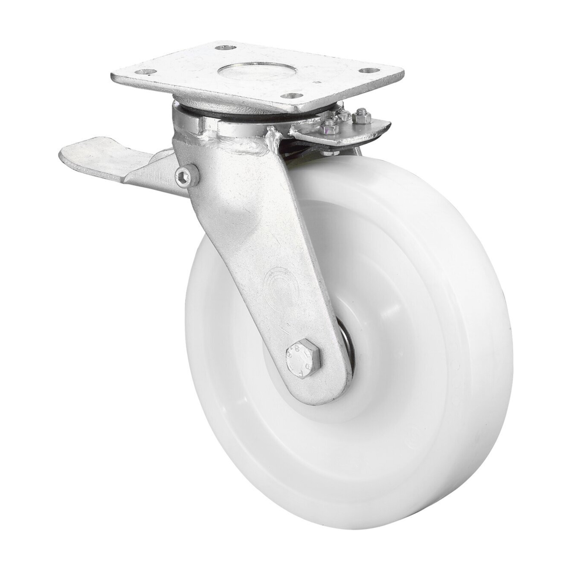 BS Rollen Schwerlastrolle RR120.B15.101 Lenkrolle mit Rad-/Totalfeststeller, Raddurchmesser 100 mm,