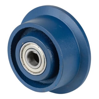 BS Rollen Spurkranzrad C65 100/125mm Kugellager Tragk. 800kg blau Guss