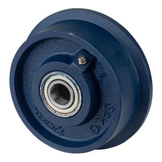 BS Rollen Spurkranzrad C65 125/145mm Kugellager Tragk. 900kg blau Guss