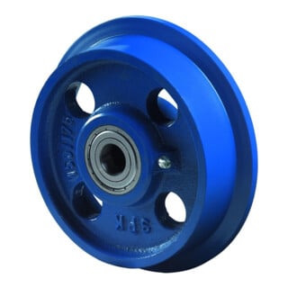BS Rollen Spurkranzrad C65 150/175mm Kugellager Tragk. 1000kg Guss blau