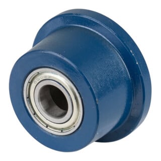 BS Rollen Spurkranzrad C65 50/62mm Kugellager Tragk. 400kg blau Guss