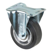 BS Rollen Transportrolle Bockrolle, Elastik-Reifen schwarz, Aluminiumfelge, Kugellager