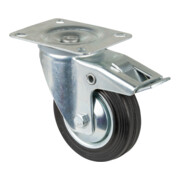 BS Rollen Transportrolle L420.B55.101 Lenkrolle mit Totalfeststeller, Raddurchmesser 100 mm,