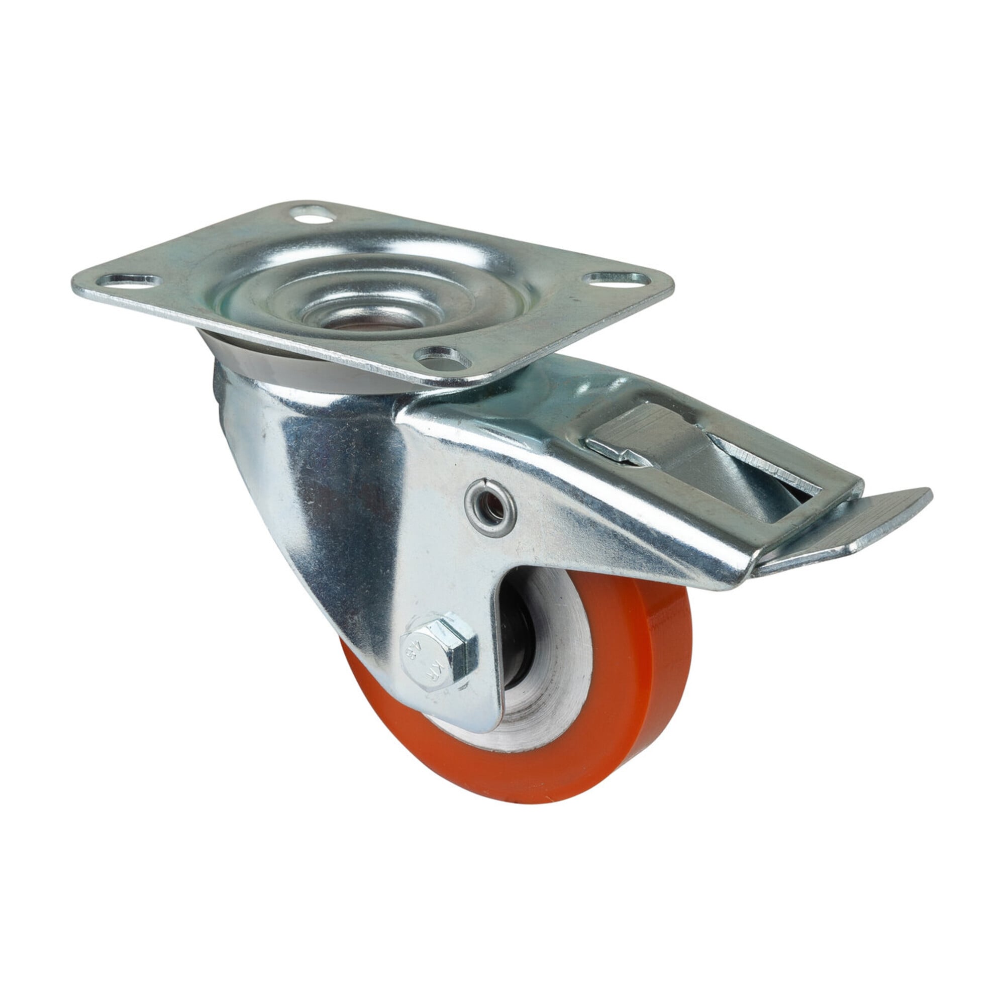 BS Rollen Transportrolle L420.B90.080 Lenkrolle mit Totalfeststeller, Raddurchmesser 80 mm,