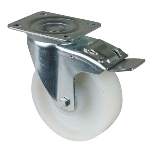 BS Rollen Transportrolle LB520.B10.126 Lenkrolle mit Totalfeststeller, Raddurchmesser 125 mm,