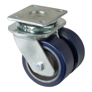 BS Roue double S100.C11 Roue Ø 125 mm Fonte polyuréthane