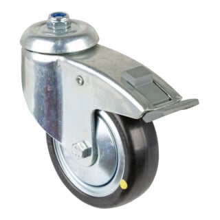 BS Roue pivotante C122.A89 Ø 100 mm I 32 mm caoutchouc 80 kg frein total