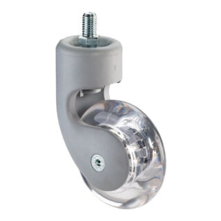 BS Roue pivotante F310 Roue Ø 75 mm plastique incolore sans frein