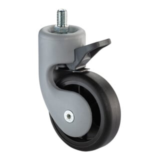 BS Roue pivotante F315 avec frein, roue Ø 75 mm TPR noire