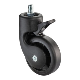 BS Roue pivotante F325 avec frein, roue Ø 75 mm TPR noir